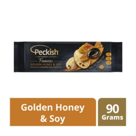 Buy Peckish Fancies Rice Crackers Honey And Soy 90g Online Worldwide Delivery Australian Food Shop