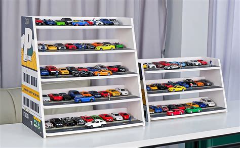 Kivcmds Display Case For Hot Wheels Laddered Parking Garage For Scale Matchbox Car Monster