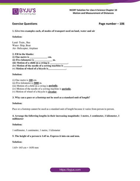 Ncert Solution For Class 6 Science Chapter 10 Part 1