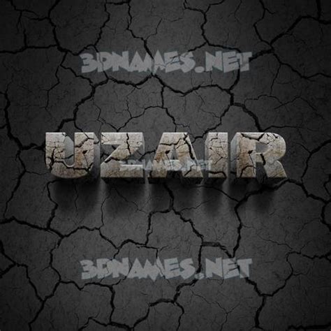 Preview Of Cracked Stone 3d Name For Uzair