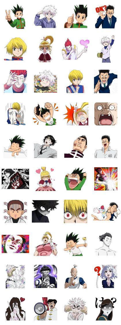 Hunter × Hunter Sticker For Line And Whatsapp — Android Iphone Ios Anime Printables Cartoon