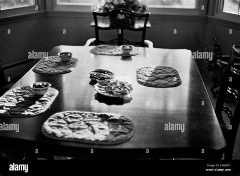 Restaurant Food Table Black And White Stock Photos And Images Alamy