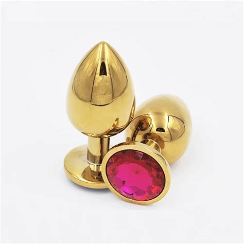 Gold Stainless Steel Diamond Crystal Metal Butt Anal Plug Anal Vibrator