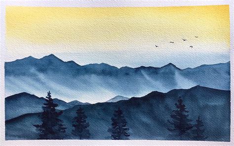 watercolor painting  mountains  gerald padilla blog