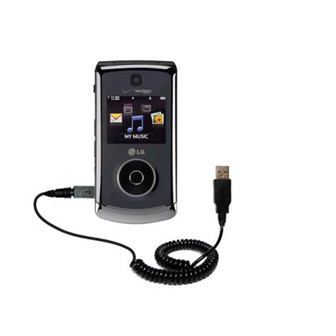 Coiled Power Hot Sync USB Cable Suitable For The LG VX8560 With Both Data And Charge Features