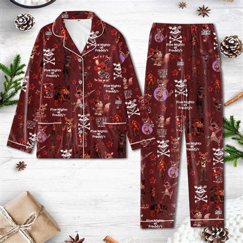 Christmas Five Nights At Freddy Pajamas Set, 5NAF Pyjamas, Five Nights