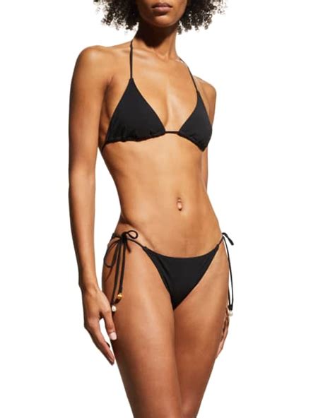 Tory Burch Solid String Bikini Bottoms Neiman Marcus
