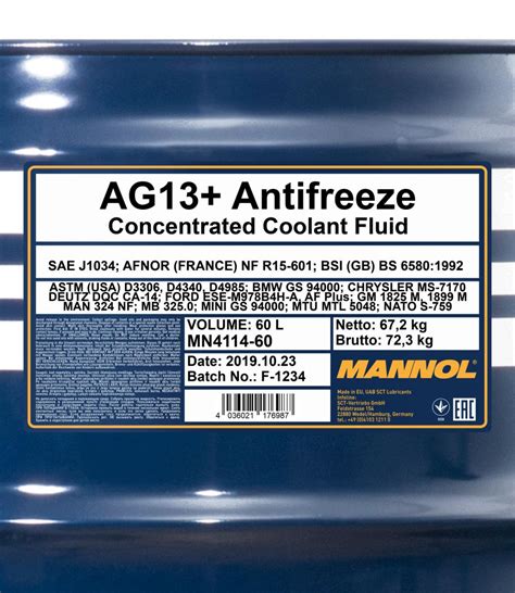 MANNOL Antifreeze AG13+ Advanced