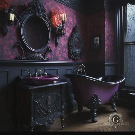 Gothic Bathroom Decor Old Fashioned Bathtub And Sink