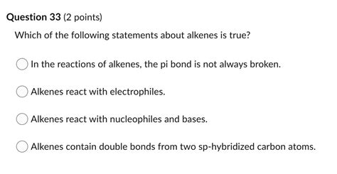 Solved Question Points Which Of The Following Statements About