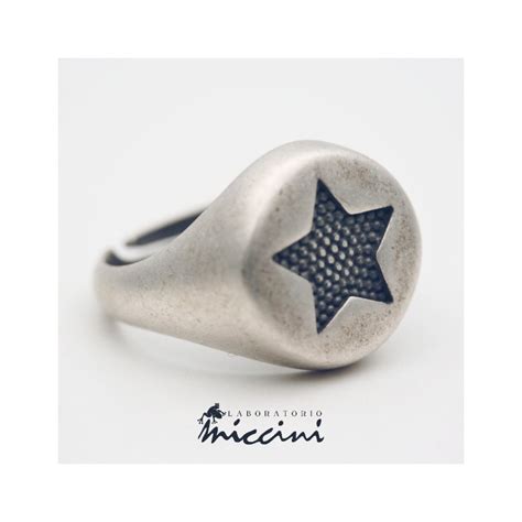 Anello Con Stella Puntinata Laboratorio Miccini