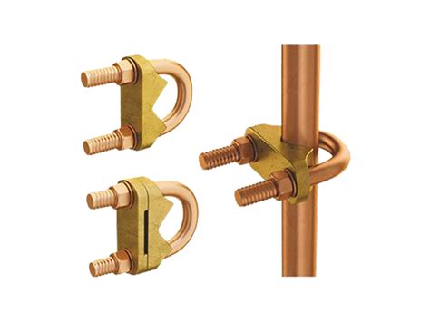 U Copper Earth Rod Clamp U Bolt Rod Clamps Type E