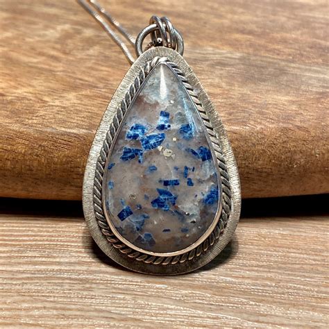 Lazulite In Quartz With Pyrite Pendant Pyrite Pendant Blue Gemstones