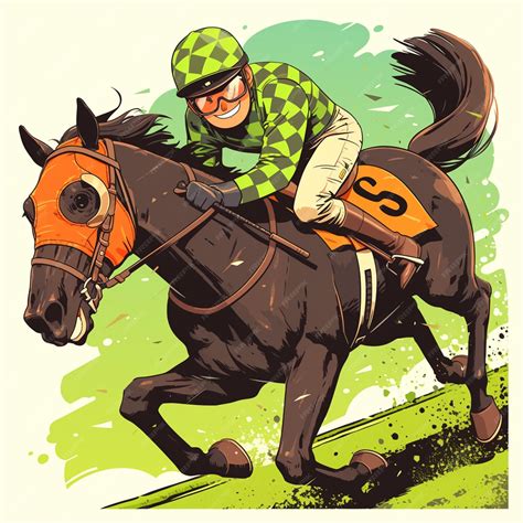 Premium Vector A Turkmenistani Man Is Playing Horse Racing