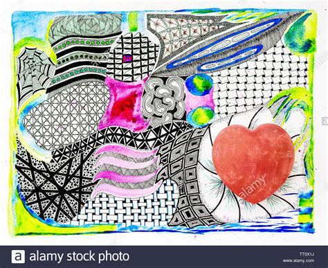 Mixed Media Abstract Illustration Stock Photo Alamy