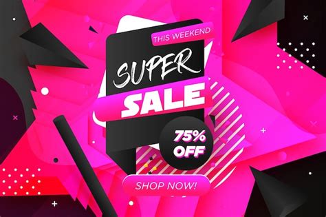 Premium Vector Super Sale Discount Banner Promotion Background