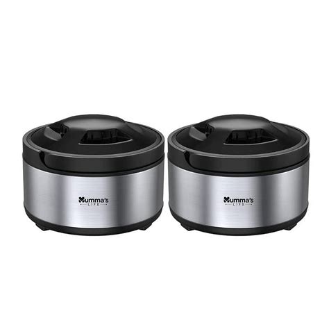 Mumma S Life Stainless Steel Thermoware Casserole For Roti Chapati Double Wall Insulated Hot