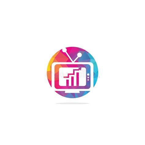 finance tv logo design template stock vector illustration  logo