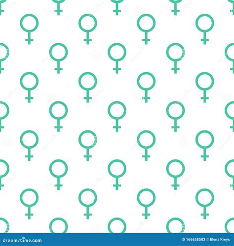 Seamless Pattern Female Gender Symbol Feminism Sex Stock Vector Illustration Of Amour Dating