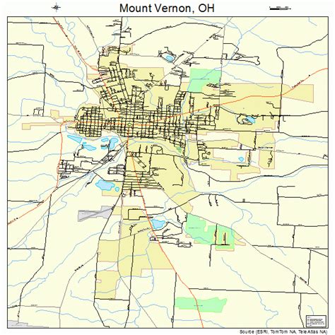 Mount Vernon Ohio Street Map 3953102