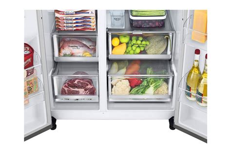 Lg Gc X257cses 674l Instaview Door In Door™ Side By Side Refrigerator Buy Your Home Appliances