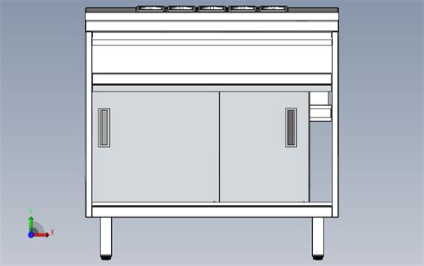 餐柜_SOLIDWORKS 2014_模型图纸下载 – 懒石网
