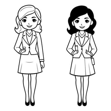 Mujeres De Negocios Avatares Dibujos Animados Ilustraci N Vectorial