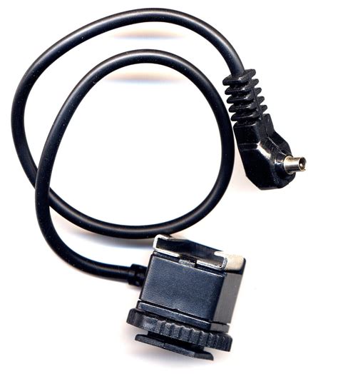 30cm Male PC Sync Cable Cord To Camera Flash Hot Shoe Adapter Hotshoe