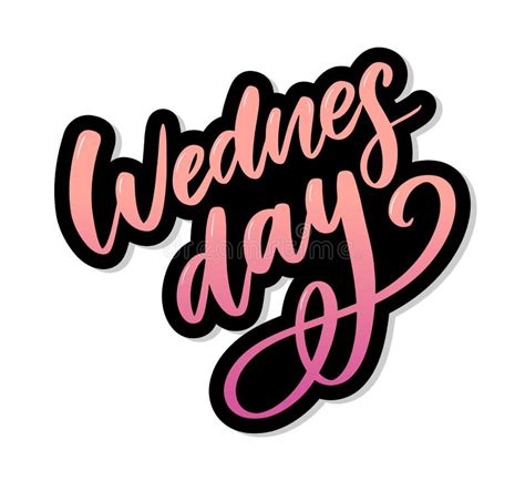 Wednesday Words Quote Design Hand Drawn Ink Lettering Sticker For