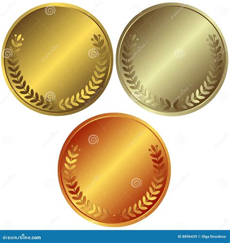 Gold, Silver And Bronze Medals Royalty Free Stock Images - Image: 8896439