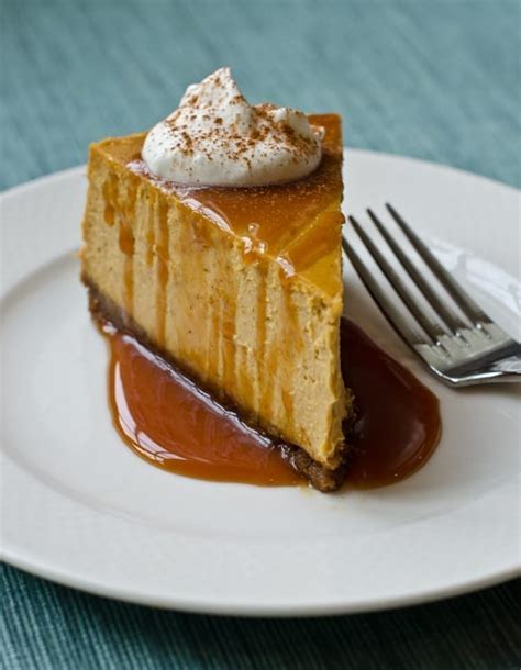 Pumpkin Cheesecake With Gingersnap Crust And Caramel Sauce Once Upon A Chef