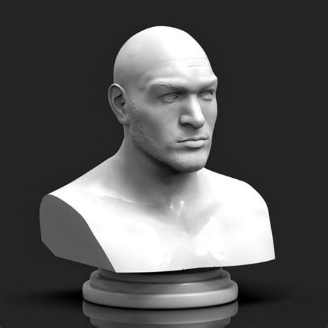 Archivo OBJ Busto imprimible en 3D de Tyson FuryDiseño imprimible en