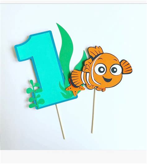 Finding Nemo Cake Topperany Age Cake Topperocean Birthday Etsy