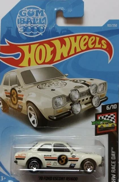 FORD ESCORT RS1600 White 2019 Hot Wheels Gumball 3000 1 64 19 99