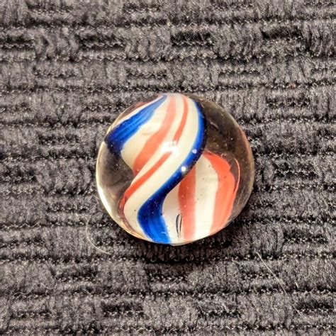 Stunning Wet Mint Naked Peppermint Ribbon Swirl Old Rare Marbles