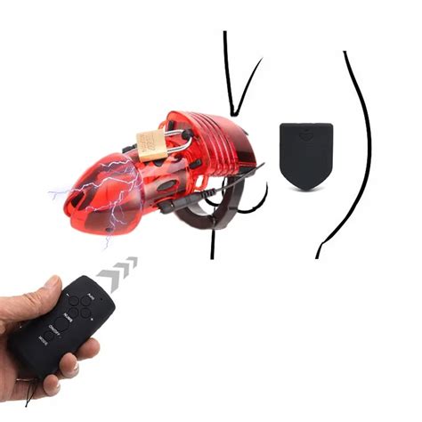 Electric Shock Sex Toy Male Chastity Device For BDSM