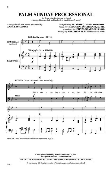 Palm Sunday Processional Two Part Mixed J W Pepper Sheet Music