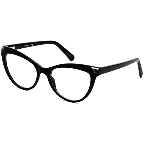 Swarovski Sk5268 Eyeglasses Shiny Black Clear Lens Ambrogioshoes