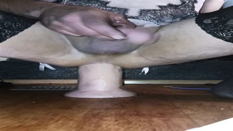 Riding Huge Dildo