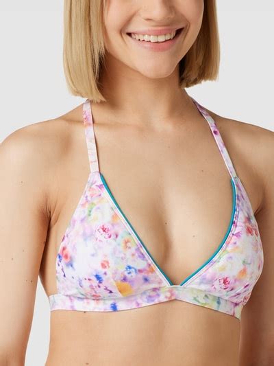 Esprit Bikini Oberteil Mit Allover Muster Blau Online Kaufen