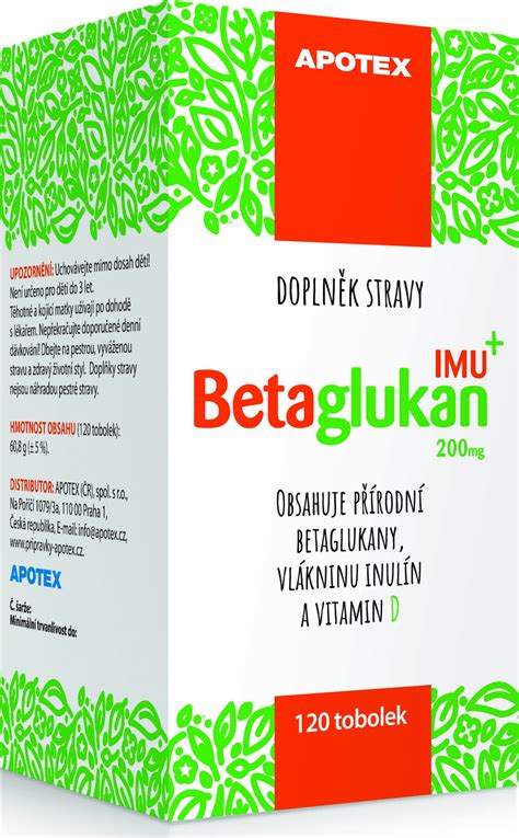 Apotex Betaglukan IMU 200 mg 120 tob od 449 Kč Zbozi cz