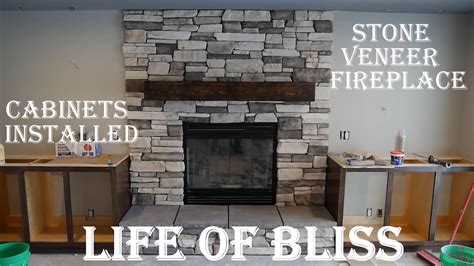 how to install stacked stone fireplace