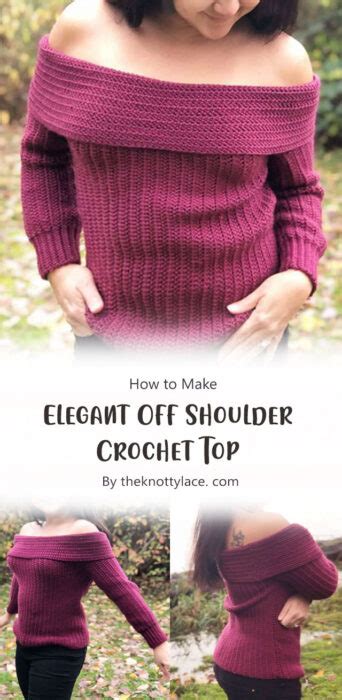 4 Off Shoulder Sweater Free Crochet Pattern Tutorial Ideas