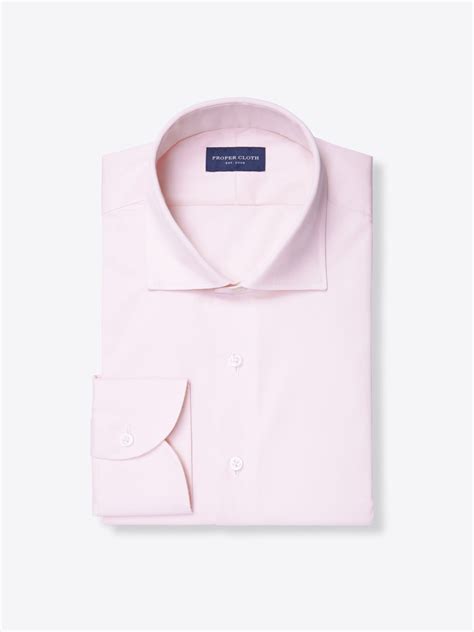 Thomas Mason Wr Pink 120s Twill Shirt By Proper Cloth