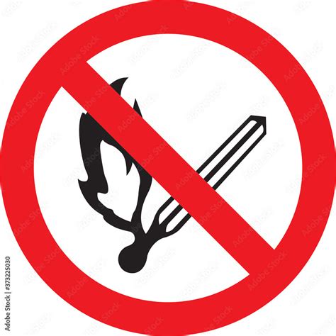 No Naked Flames Signs And Symbols Stock Illustration Adobe Stock