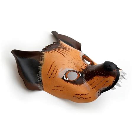 Halloween Mask Hyena Leather Masks Brown African Animal Etsy