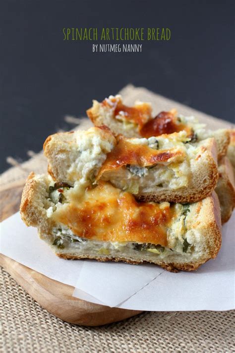 Spinach Artichoke Bread - Nutmeg Nanny