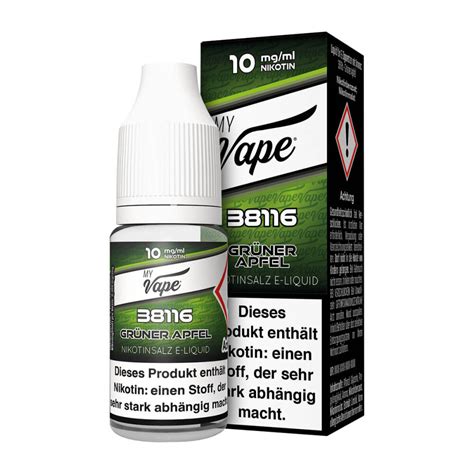 Grüner Apfel 38116 Nikotinsalz Liquid von My Vape inTaste