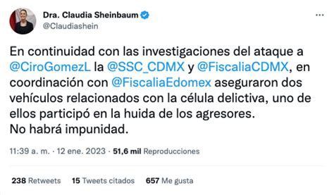 Ciro Gómez Leyva Fiscalía De Cdmx Confirma Detención De 4 Personas Más