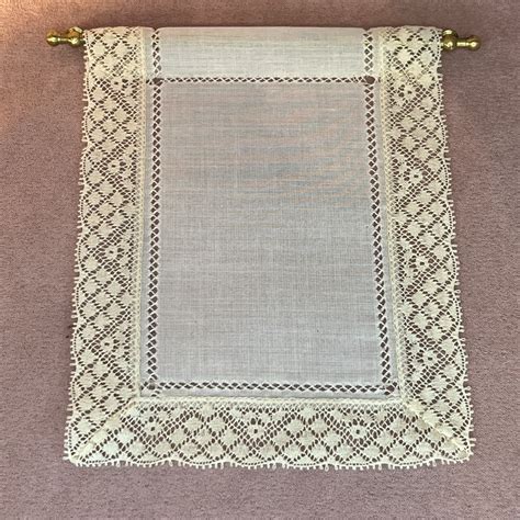 Blonde gardin eller børne sengetæppe Miniature blonde dukkehus